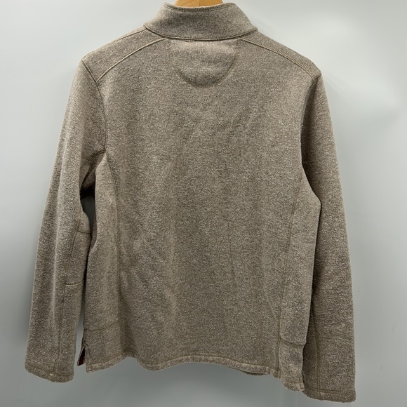 WOOLRICH 1/4 SNAP BUTTON MENS SIZE MEDIUM TAN SWEATER PULLOVER - Picture 4 of 8